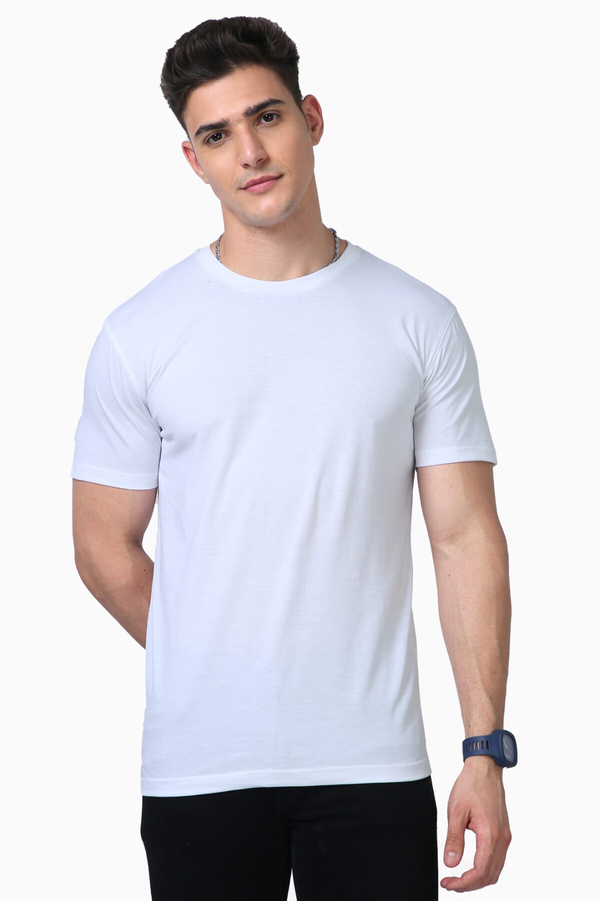 Supima Cotton Round Neck T-Shirt White
