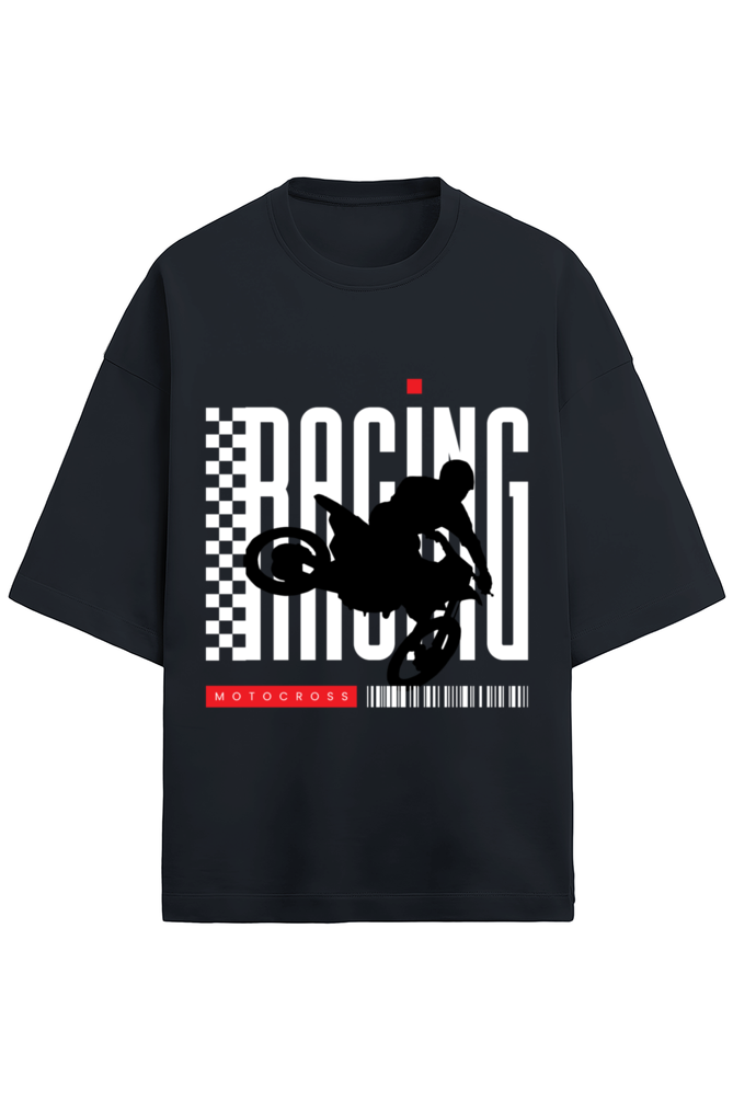 Racing Terry Cotton Oversized Tshirt For Men