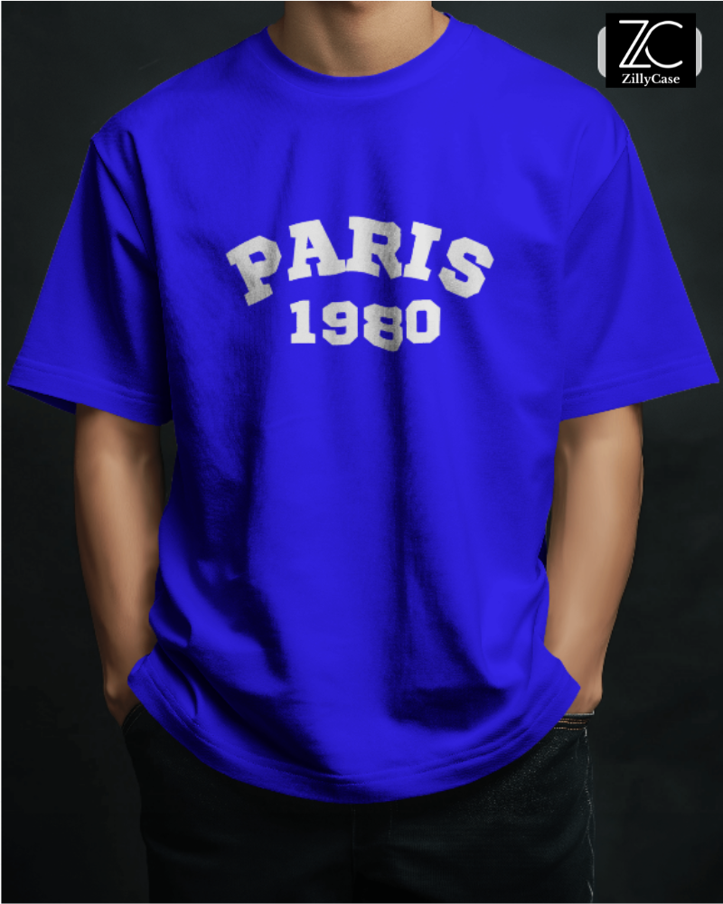 Paris Oversized Tshirt Blue
